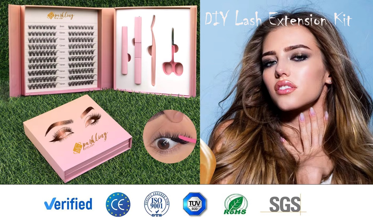 Obtenez le look parfait avec le kit de cluster de cils DIY au prix d'usine