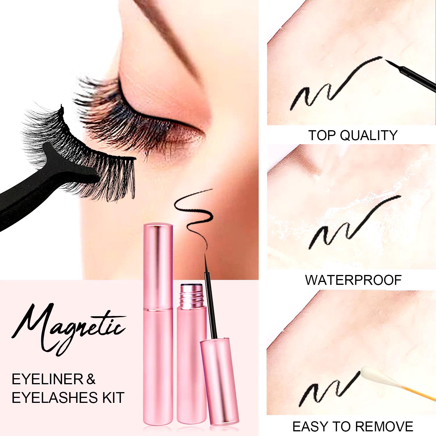 Tout ce que vous devez savoir sur les cils magnétiques en soie synthétique avec kit eye-liner