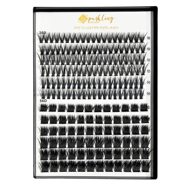 Kit d'extension de cils DIY 20D 56D avec liaison et dissolvant de cils