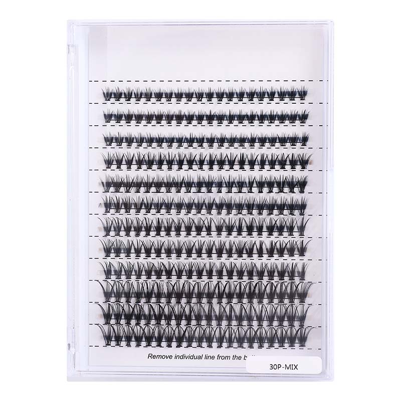 Clusters de cils de longueur mixte 30D Curl 9-16