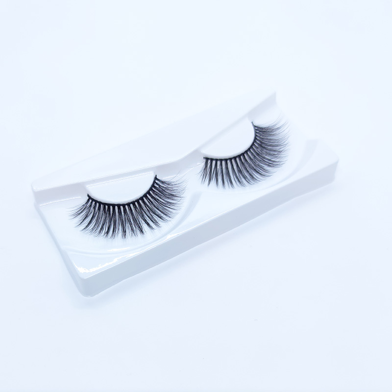 5D Faux Cils de Vison Cils en Soie Doux Dramatique Aspect Naturel 1 Paire