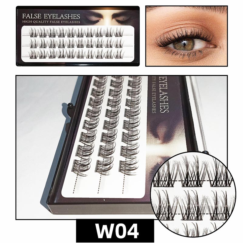 Cluster de cils individuels à tige large de 8 à 16 mm D Curl mix