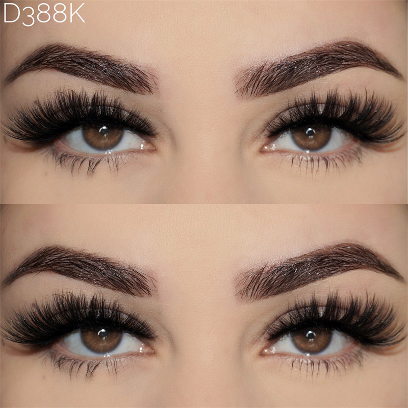 Cils en faux vison croisés naturels, volume 8D