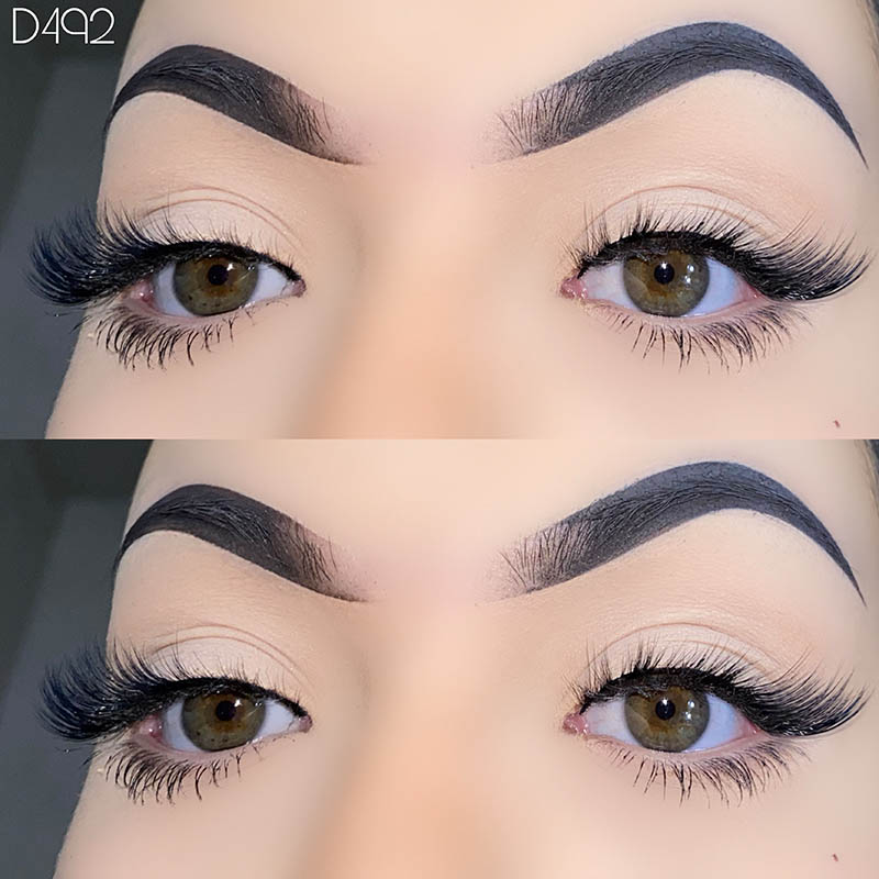 5 paires de cils vaporeux aspect naturel cils ailés 7mm-17mm