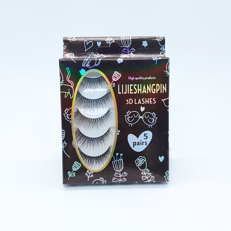 Essential Faux Mink 3D Eyelashes 5 Multi-Pack Bande de coton doux