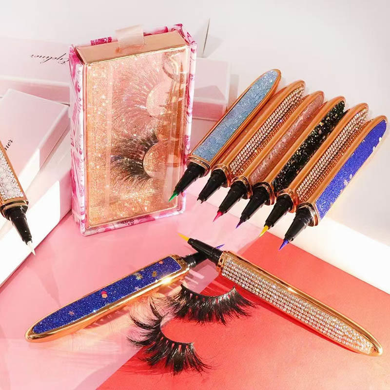 Stylo de colle de cils auto-adhésif magique sans floraison séchage rapide