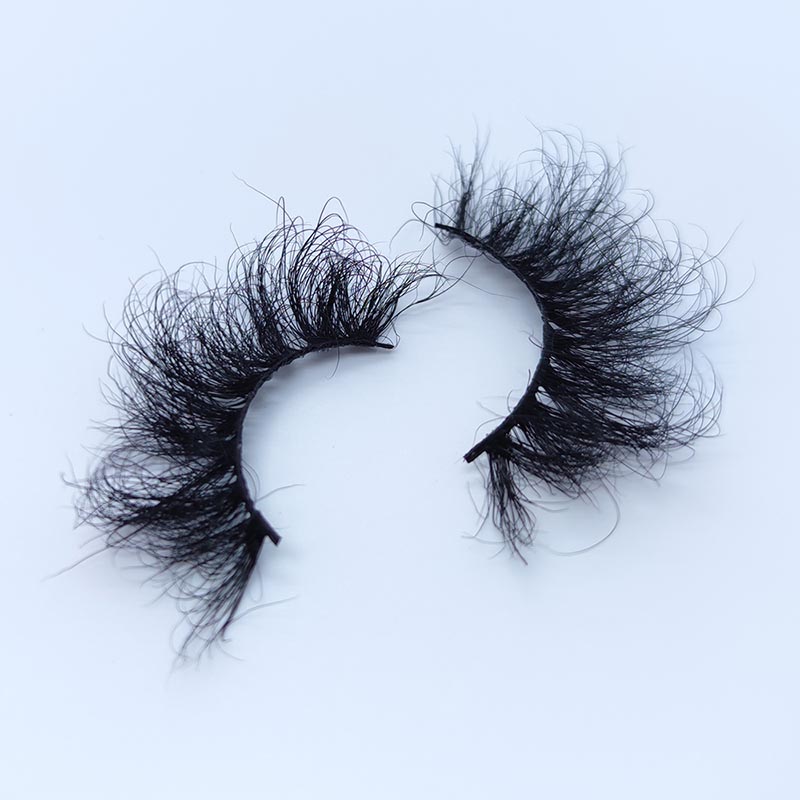 Vrais cils de vison faux cils moelleux D Curl faux cils dramatiques