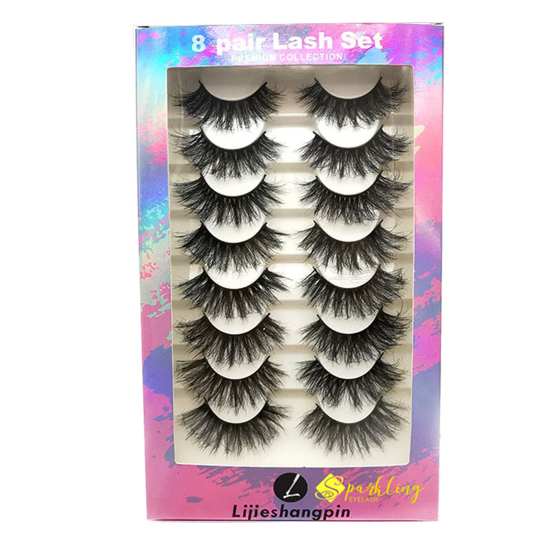 Volume épais 8 paires de cils doux faits à la main