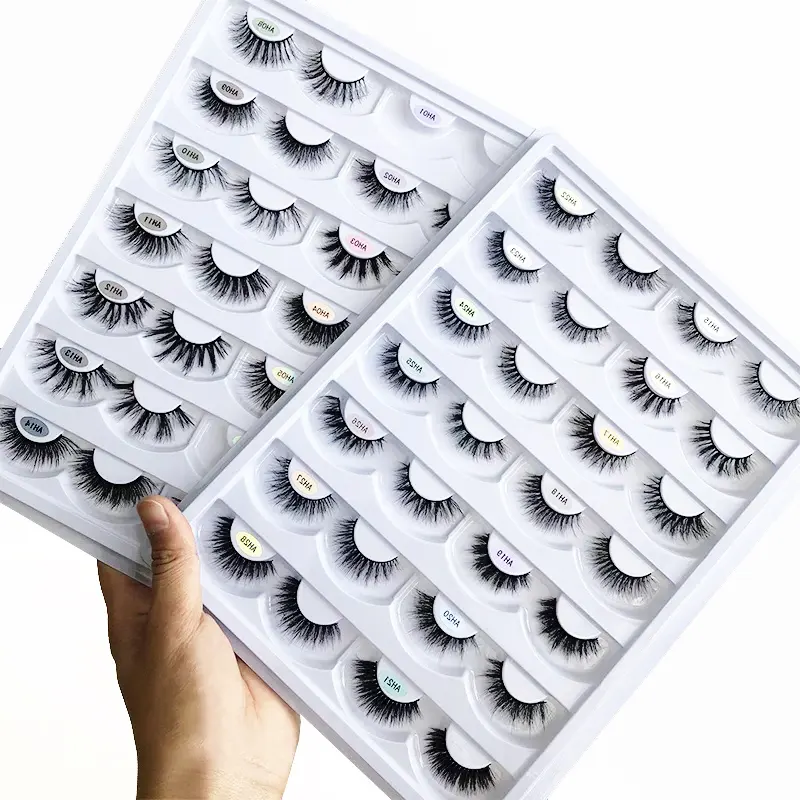 Faux cils en fibre végétalienne 3D sans cruauté