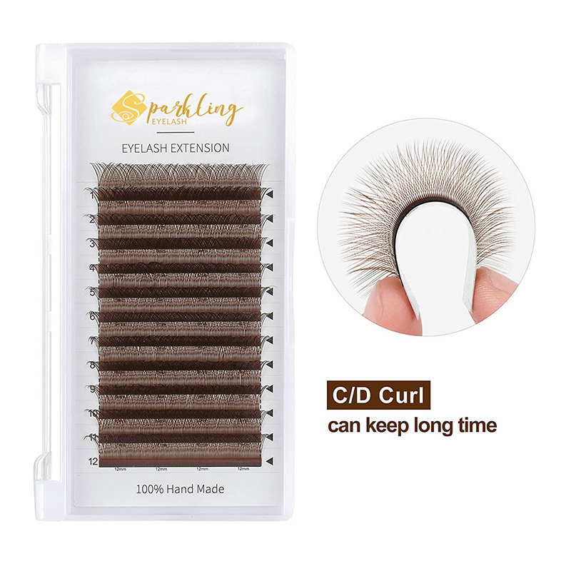Extension de cils YY cils marron C bigoudi 0.07mm 8-15mm cils mixtes